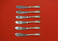 Bridal Rose by Alvin Sterling Silver Trout Knife Set 6pc HHWS  Custom Made