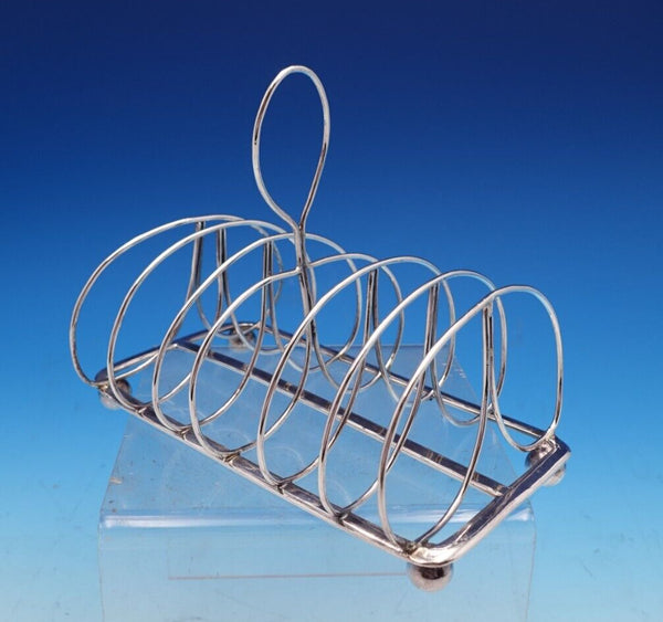 English Sterling Silver Toast Rack 5 1/2" x 6" x 4" (#7883)