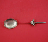 Japanese by Unknown .950 Silver Preserve Spoon BC Flower Bowl Wire Handle Fruit