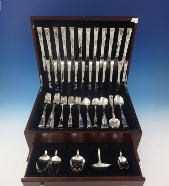 Classic Rose by Reed & Barton Sterling Silver Flatware Set 12 Service 77 Pieces