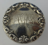 Whiting Sterling Silver Chamber Stick Set 4pc w/Pierced Floral Border (#0727)
