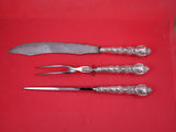 Douvaine by Unger Sterling Roast Carving Set 3pc HH Knife 14" Fork 11" Hone 12"
