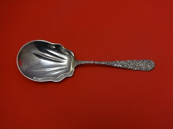Chrysanthemum by Stieff Sterling Silver Casserole Spoon Scalloped 9 1/4"