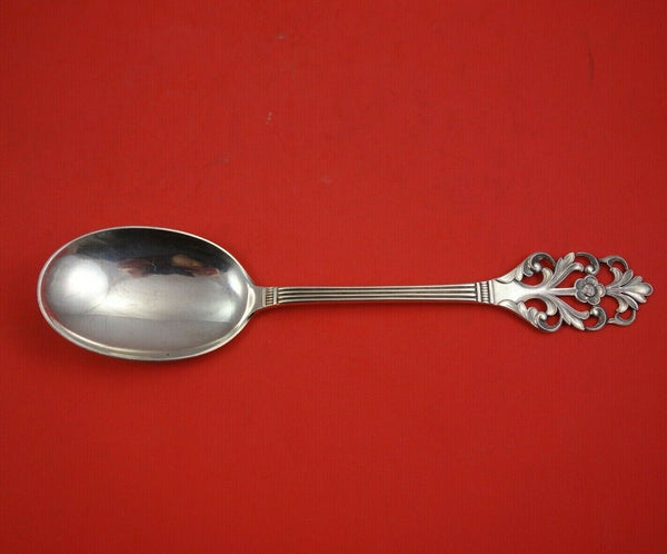 Viking Rose by Th. Marthinsen Norwegian .830 Silver Vegetable Serving Spoon
