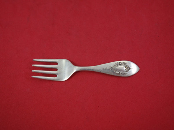 Mount Vernon By Lunt Sterling Silver Baby Fork 3 5/8" Antique Silverware