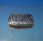 John Shaw English Georgian Sterling Silver Vinaigrette GW Pierced Flowers #5683