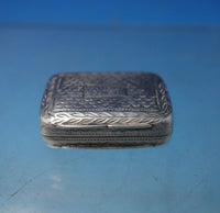 John Shaw English Georgian Sterling Silver Vinaigrette GW Pierced Flowers #5683