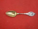 Medallion by George W Welsh Coin Silver Teaspoon Goldwashed New York 1850 6 1/8"