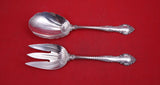 English Gadroon by Gorham Sterling Silver Salad Serving Set AS shell 8 3/4"