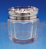 Simons Brothers Sterling Silver Glass Dresser Jar #983A 1 1/2" x 1 1/2" (#9240)
