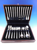 Aegean Weave Plain by Wallace Sterling Silver Flatware Set For 12 Service 60 Pcs