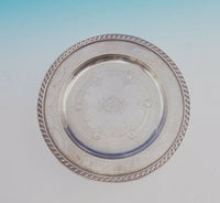 Gorham Sterling Silver Card Tray Zigzag Ribbon Border BC w/ Shell Design (#3539)