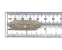 14k White Gold Genuine Natural Diamond Filigree Pin Jewelry (#J6273)