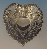 Chantilly by Gorham Sterling Silver Candy Dish #966 Heart Shaped w/ Feet (#0319)