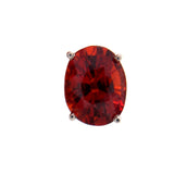 Platinum 4.08 Carat TW Genuine Natural Spessartine Garnet Stud Earrings (#J6372)