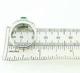 14k White Gold .81ct Genuine Natural Emerald Ring with Diamonds (#J667)