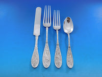 Japanese by Whiting Sterling Silver Flatware Set 8 Service 58 pc Aesthetic Birds