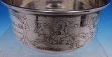 William Kerr Sterling Silver Child's Bowl Acid Etched with World Scenes (#7772)