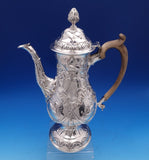 Irish Dublin 1775 Sterling Silver Coffee Pot Swans Birds Swags (#8390)