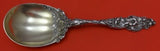 Les Six Fleurs by Reed and Barton Sterling Silver Berry Spoon Gold Washed 9 3/4"