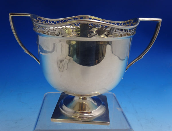 John Round English Estate Sterling Silver Cup w/ Two Handles Pierced Rim (#8632)