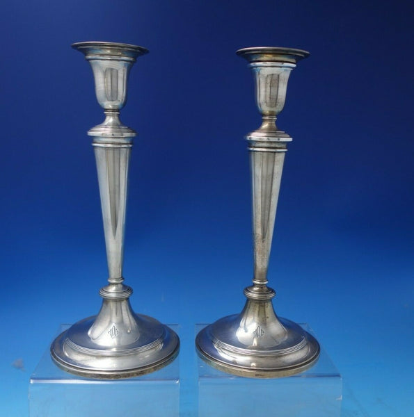 RC English Sterling Silver Candlestick Pair 10 3/4" x 4 3/4" (#5766)