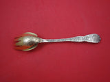 Chrysanthemum by Tiffany Co Sterling Silver Salad Serving Fork 4tine GW 10 1/4"