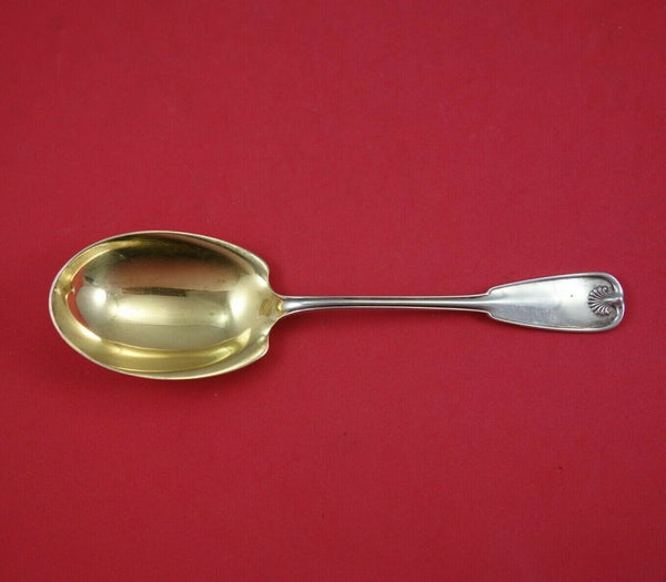 Palm by Tiffany and Co Sterling Silver Preserve Spoon Gold Washed 7 7/8" Serving