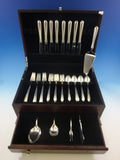 Silver Flutes by Towle Sterling Silver Flatware Set For 8 Service 37 Pieces