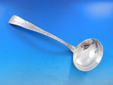 Lap Over Acid Etched by Tiffany Sterling Silver Oyster Ladle w/ Oysters Seaweed