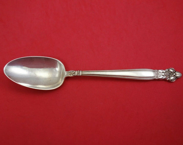 Silver Poppy by Lunt Sterling Silver Serving Spoon 8 1/2" Vintage