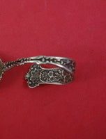 Dresden by Whiting Sterling Silver Baby Spoon with Bent Handle Original 3 1/2"