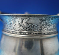 Schulz and Fischer Sterling Silver Basket with Handle Mermaids c.1880 (#5876)