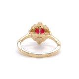 14k Yellow Gold .77ct Jedi Red Spinel and Diamond Ring (#J5616)