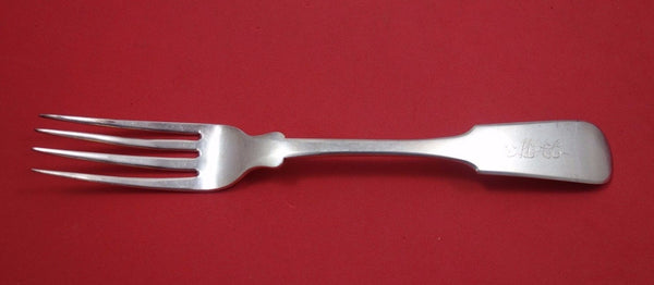 California Coin Silver by William Lawler Dinner Fork with Reverse Tip 8 3/4"