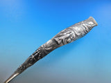 Flora by Shiebler Sterling Silver Soup Ladle 13 1/2" Floral Motif Vintage Server