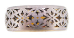 14k White Gold Laser Cut Band with Yellow Gold (#J3922)