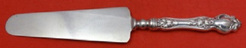 Violet By Wallace Sterling Silver Cake Server Narrow Silverplated Blade 10 1/2"