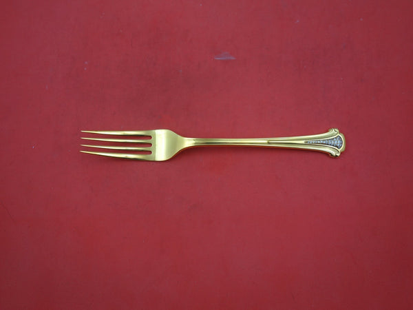 Adamas Vermeil Gold by Kirk Sterling Silver with Diamonds Dinner Fork 7 5/8"