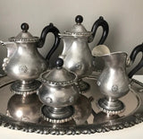 Mario Buccellati Italy 800 Silver Tea Set 5pc Segrinato (#2858)