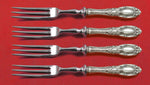 King Richard by Towle Sterling Silver Fruit Fork Set 4-Piece Custom Made 6" HHWS