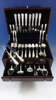 Repousse by Kirk Sterling Silver Flatware Set For 8 Service 66 Pieces