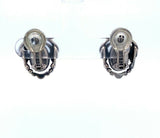 Georg Jensen Sterling 2014 Genuine Natural Smoky Quartz Earrings (#J5197)