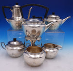 Etruscan by Towle Sterling Silver Tea Set 6pc with Kettle Hammered #7671 (#7834)