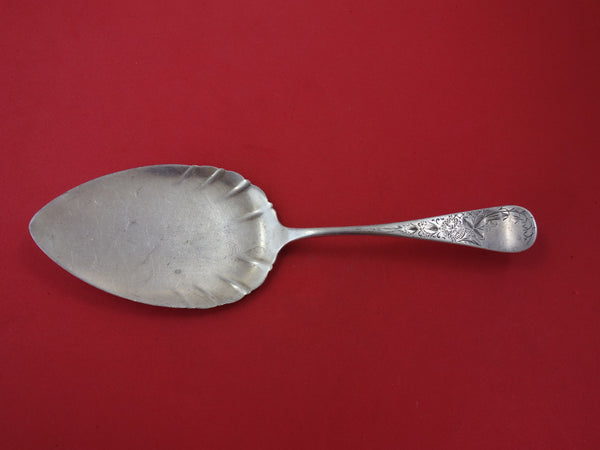 Antique Lily Engraved By Whiting Sterling Silver Pie Server FHAS 7 5/8"