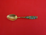 Flora by Shiebler Sterling Silver Demitasse Spoon Vermeil enameled 4 1/4"