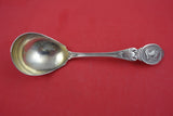 Medallion by John L Westervelt Sterling Silver Gravy Ladle w/ Faint Gold Wash 8"