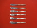 Summer Song by Lunt Sterling Silver Trout Knife Set 6pc HHWS Custom Made 7 1/2"