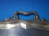 Austrian .812 Silver Tea Tray Beaded Border Applied Handles Engraved (#6006)
