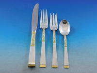 Golden Scroll by Gorham Sterling Silver Flatware Set for 12 Service 66 pieces